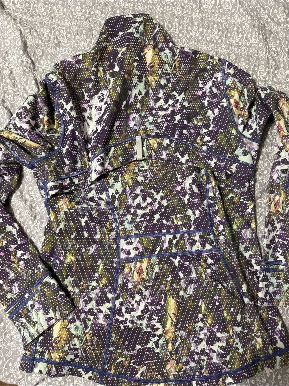 lululemon athletica Purple Multi-Print define zip up size 12